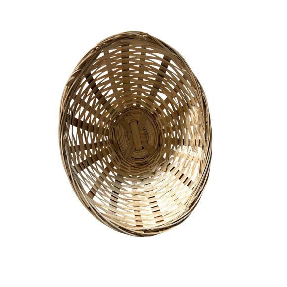 5 Vintage Natural Small Woven Baskets Oval Wicker Storage Fruit Snack Bowls - Picture 12 of 16